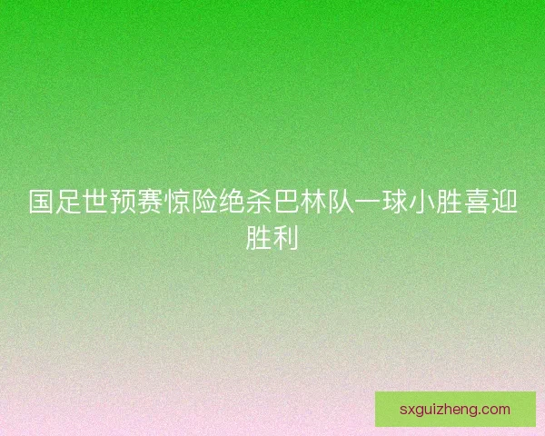 国足世预赛惊险绝杀巴林队一球小胜喜迎胜利